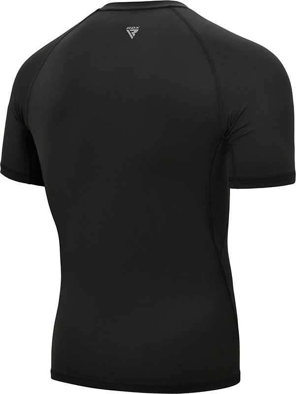 Clothing T15 Compression Rash Guard a Manica Corta Black