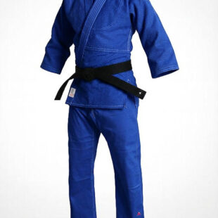 Judogi Adidas J500 blu con strisce Italia