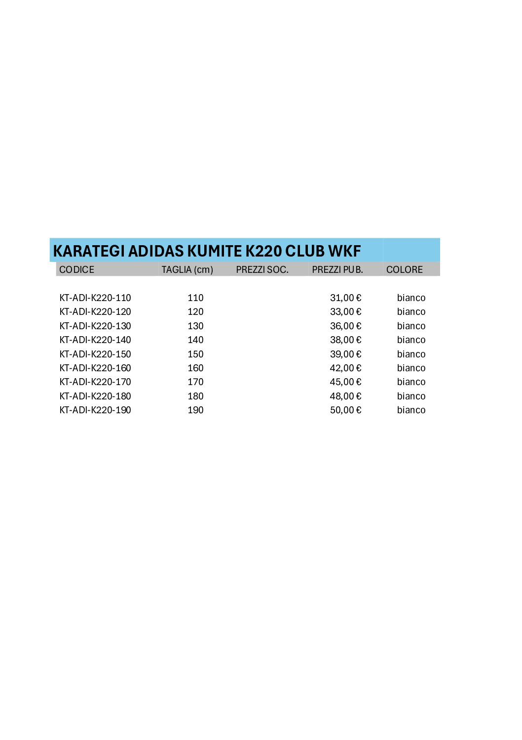 KARATEGI ADIDAS KUMITE K220 CLUB WKF - immagine 7