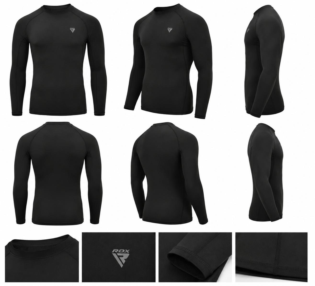 Clothing T15 Compression Rash Guard Black Full - immagine 6